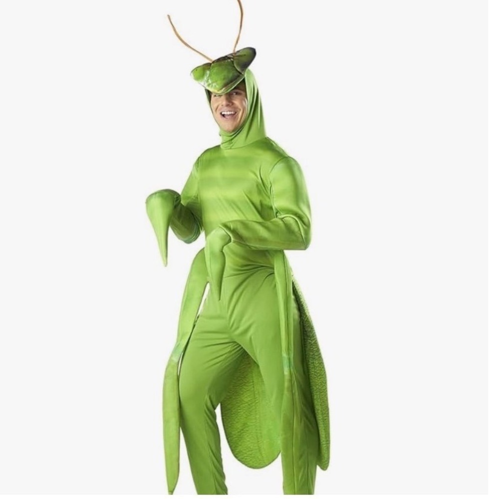 Praying Mantis Adult Costume Green Insect Bug Jumpsuit Halloween Outfit